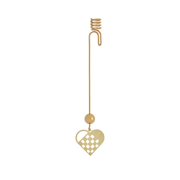 Lysholder med julehjerte i 18 karat forgyldt messing – Nordahl Andersen